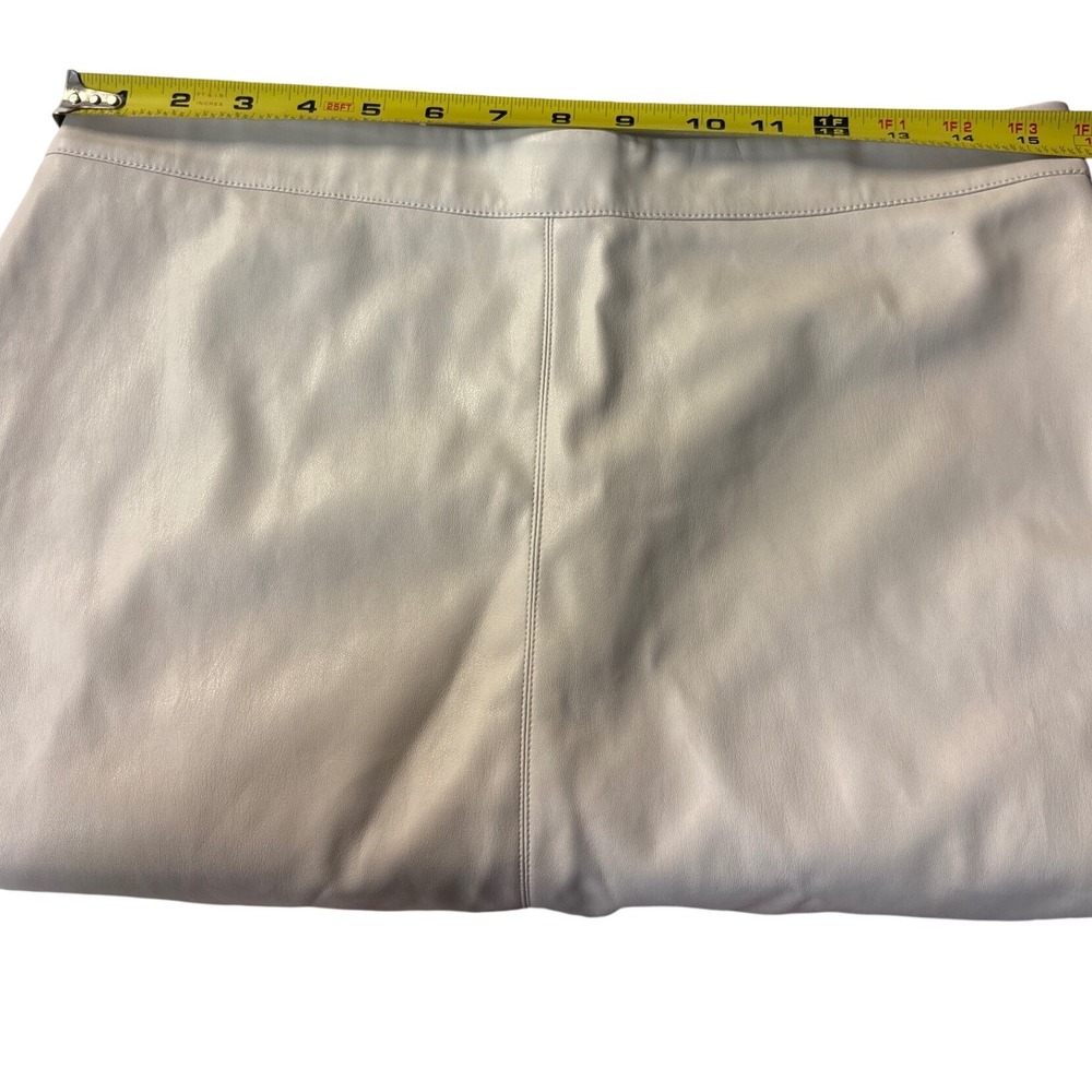 BB Dakota Steve Madden Cream Vegan Leather Mini Skirt Womens Size 10 Off White - Picture 4 of 5